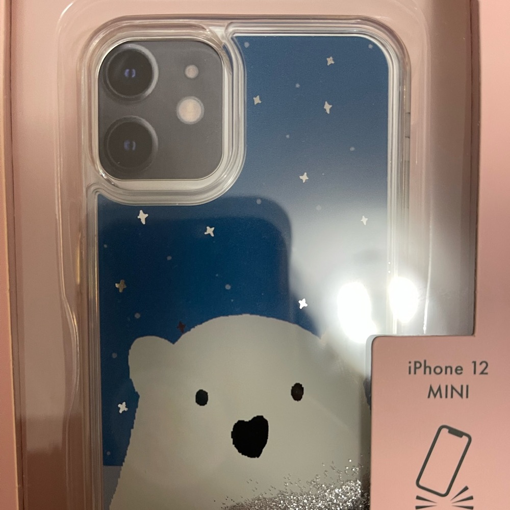 Kate spade IPhone 12 mini phone case. Adorable Artic friends series.